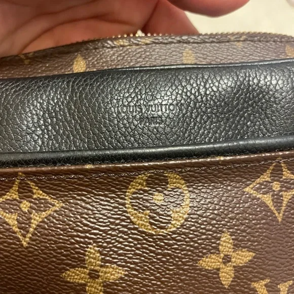 Louis Vuitton uniform waist belt bag bumbag monogram black leather large unisex - Picture 5 of 16